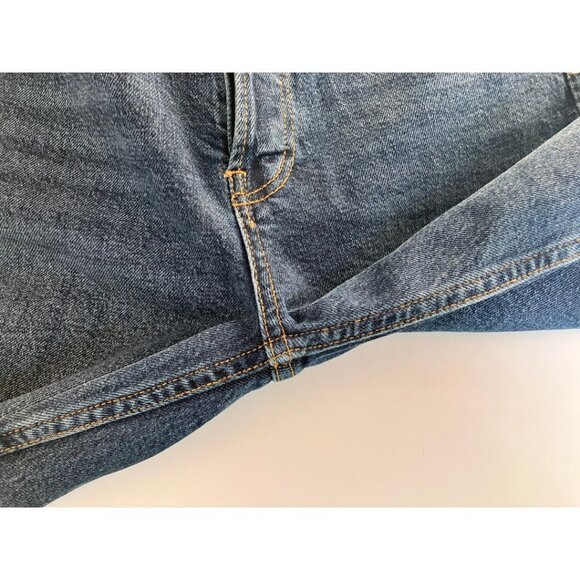 Anine Bing Lara Jeans Mid Indigo Size 26 Cropped Raw-edge - Picture 8 of 9